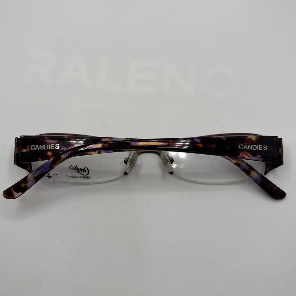 New Candie's C Zola Eyeglasses Frame Women's Brown Half Rim 50-17-135mm w/case